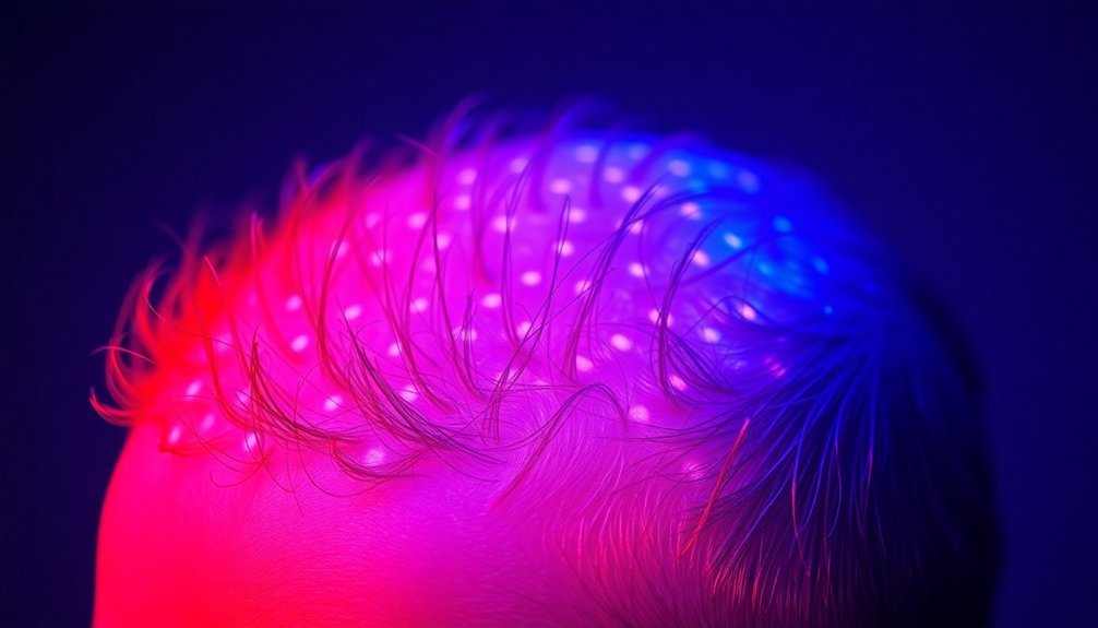red and near infrared wavelengths