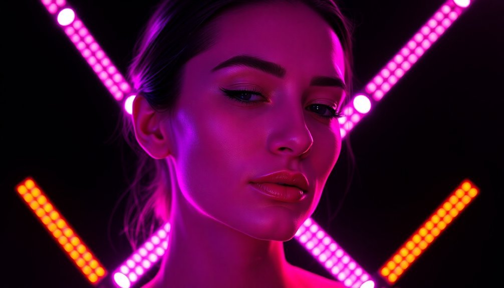 red near infrared blue lights